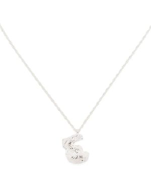 Loveness Lee E Alphabet Pendant Necklace - White