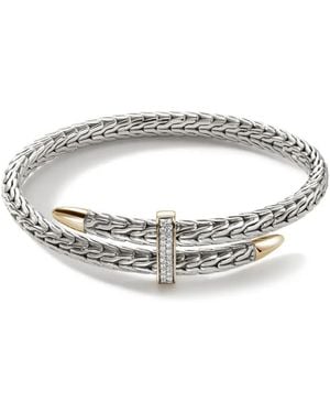 John Hardy Sterling- And 14K- Spear Flex Diamond Bracelet - White
