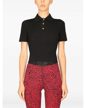 MICHAEL Michael Kors Michael de Michael Kors Polo camisa con botones de logotipo - Negro