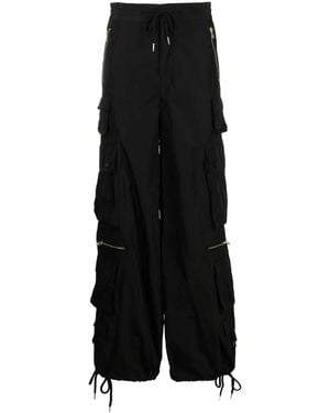 Cynthia Rowley Wide-Leg Cargo Trousers - Black