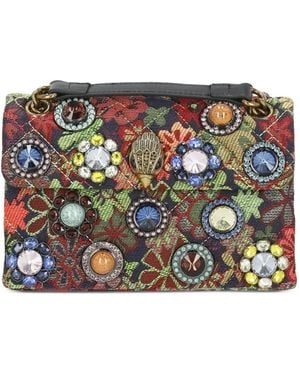 Kurt Geiger Sac Porté Épaule Kensington À Fleurs Et Ornement De Cristaux - Gray
