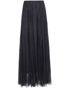 Twinset Faltenrock Mit Lurex-Detail - Blau