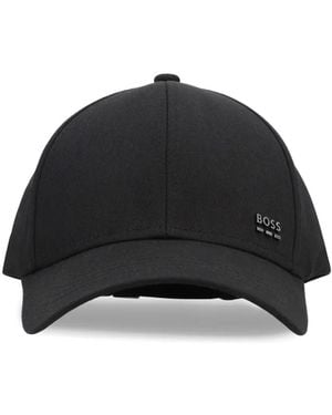 BOSS Logo-Lettering Baseball Cap - Black