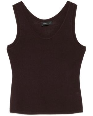 Le Petite Pulle Ribbed-Knit Tank Top - Brown