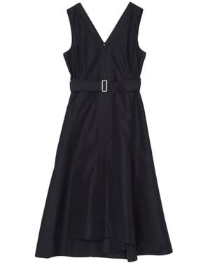 3.1 Phillip Lim Popelinekleid mit Gürtel - Schwarz