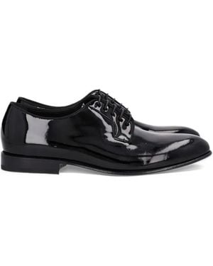 Al Duca d'Aosta Derby-Schuhe Aus Lackleder - Schwarz