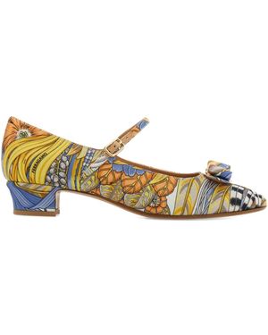 Ferragamo 30Mm Bow-Embellished Mary Jane Court Shoes - Brown