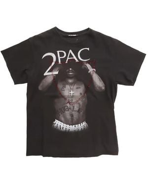 HTC Tupac Lux Studded Graphic-Print T-Shirt - Black