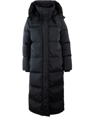 Woolrich Quilted Parka With High Collar - Black