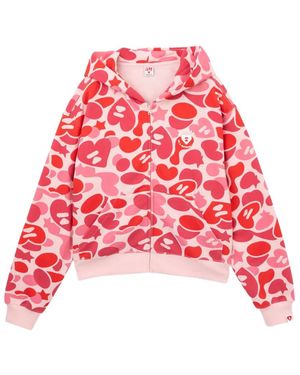 AAPE BY A BATHING AP Heart-Camo Hoodie - Red
