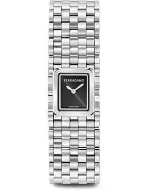 Ferragamo Manchette Armbanduhr 21,5Mm - Weiß