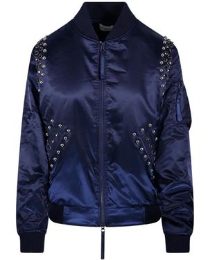 P.A.R.O.S.H. Studded Bomber Jacket - Blue