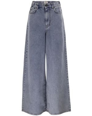 Weekend by Maxmara Wide-Leg Light-Wash Jeans - Blue