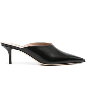 SCAROSSO Laura 60Mm Leather Mules - Black