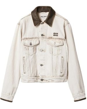 Miu Miu Denim Cotton Jacket - White
