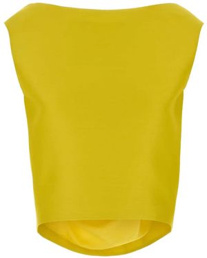 Balenciaga Cady Sleeveless Blouse - Yellow