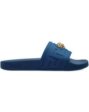 Versace Medusa Head-Motif Slides - Blue