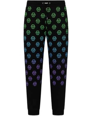 Philipp Plein Jogging Trousers Monogram Degrade - Green