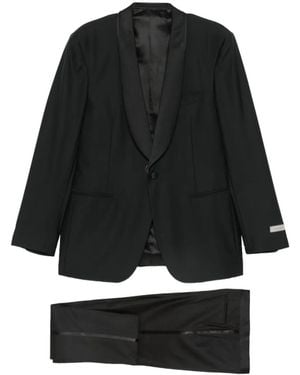 Canali Completo Con Revers A Scialle - Nero