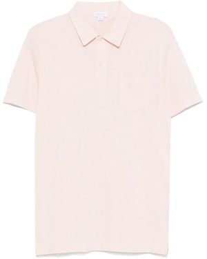 Sunspel Riviera Polo Shirt - Pink