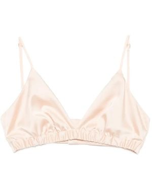 SIMONA CORSELLINI Satin Triangle-Cup Top - Natural