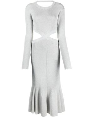 3.1 Phillip Lim Ribbed-Knit Cross-Over Dress - White