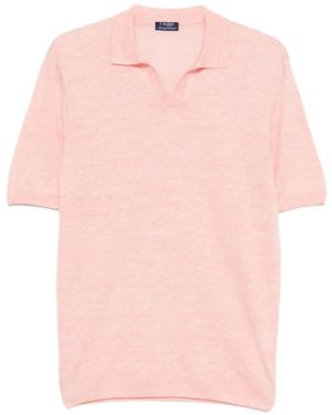 Barba Napoli V-Neck T-Shirt - Pink