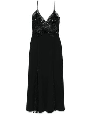 Nissa Sequin-embellished Midi Dress - Black