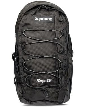 Supreme Logo-Patch Backpack - Black