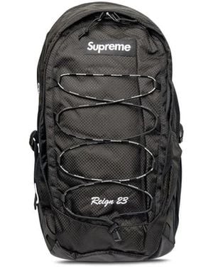 Supreme Logo-Patch Backpack - Black