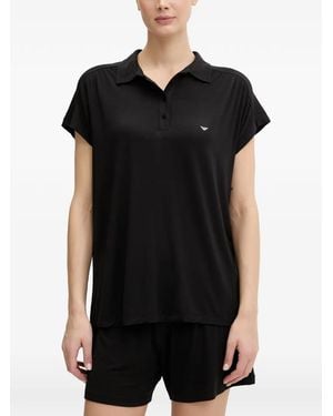 Emporio Armani Logo-Print Pyjamas - Black