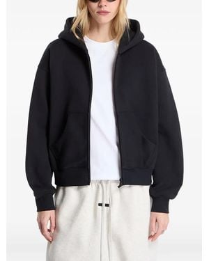 Fear Of God Logo-Embossed Zip-Up Hoodie - Black