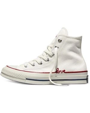 Converse Chuck 70 High Heart Sneakers - White