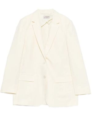 Alberto Biani Blazer À Lien De Resserrage À La Taille - Blanc
