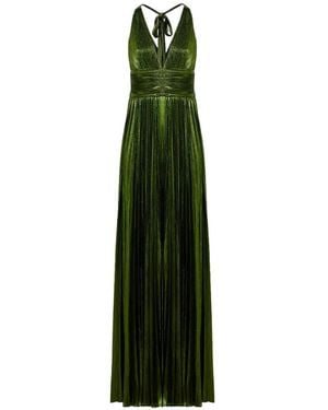 retroféte Perindo Pleated Maxi Dress - Green