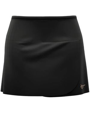 REDELK Logo-Print Wrap Mini Skirt - Black