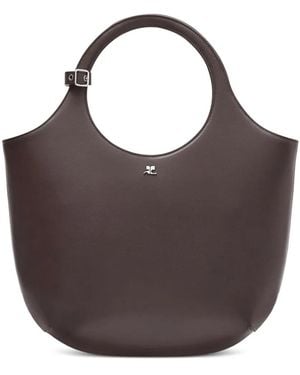 Courreges Borsa Tote Media - Marrone