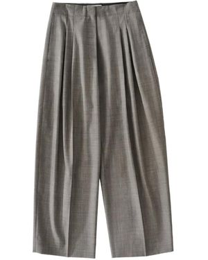 Studio Nicholson Pantalones Lira Con Pinzas - Gris