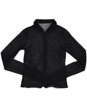 Ann Demeulemeester Jacquard Slim Fit Jersey Shirt - Black