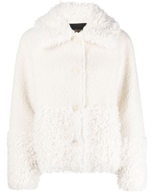 Maje Faux-Shearling Jacket - White
