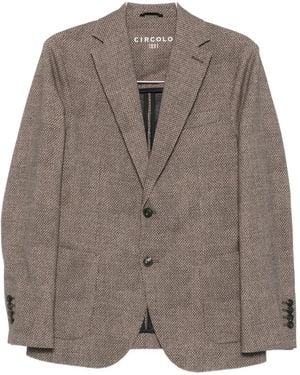 Circolo 1901 Textured Two-Button Blazer - Brown