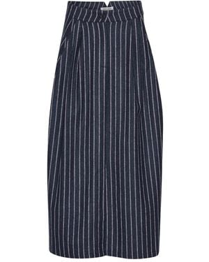 Henrik Vibskov Pinstripe Pleated Skirt - Blue