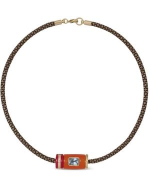 Roxanne Assoulin Collana Cylinder Con Cristalli - Metallizzato