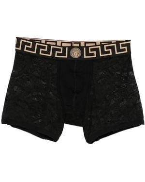 Versace Logo-Pattern Boxers - Black
