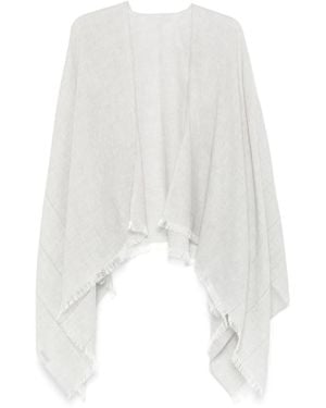 Peserico Sjaal Met Bal En Kettingdetail - Wit