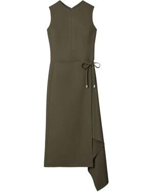 Tory Burch Asymmetrische Midi-Wikkeljurk - Groen