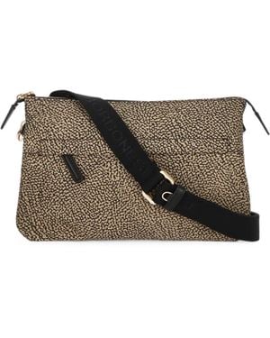 Borbonese O.P. Print Cross Body Bag - Brown