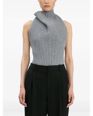 Victoria Beckham ホルターネック トップ - ブルー