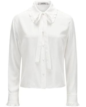 Dorothee Schumacher Soft Vibes Ruffled Tie Blouse - White
