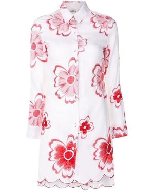 Amir Slama Floral-Embroidered Shirt Dress